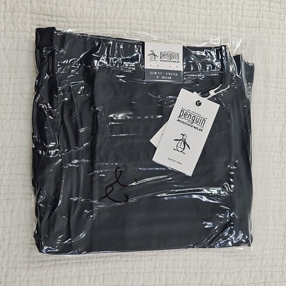 NEW Penguin by Munsingwear Shorts Men's 38 Navy Blue Slim Fit NWT 8" Inseam - Picture 13 of 13